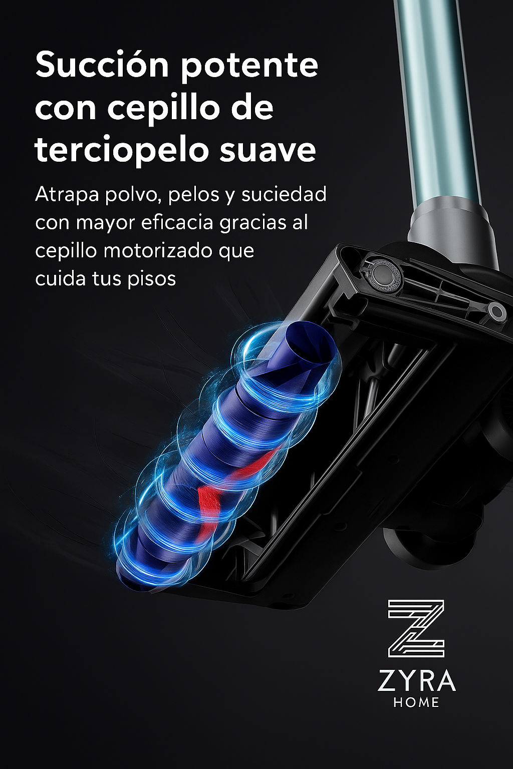 Aspiradora Inalámbrica Zyra Home con Luz Láser
